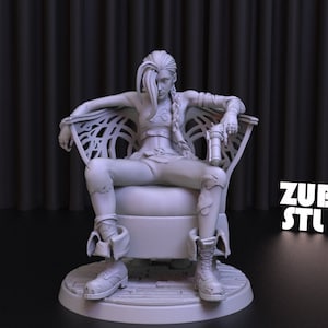 Jinx LoL STL File, Nsfw Stl File,3D Movie Printed STL, Downloadable Games Digital Figure, Lol Statue, Jinx Statue