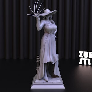 Lady Dimitrescu STL File, 3D Movie Printed STL, Downloadable Resident Evil Digital Figure, Dimitrescu Statue, Resident Evil Statue