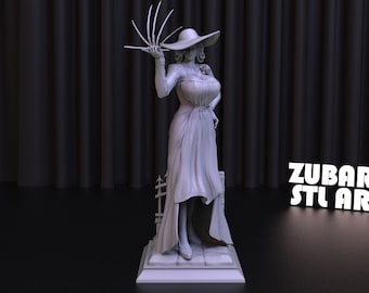 Lady Dimitrescu 3D Model STL File: Resident Evil Statue (Digital Download)
