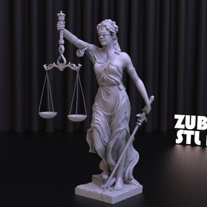 Themis Justice  3D Print STL File for 3D Printing,3D Digital File, Instant Download Drive Link, Themis Statue STL,Themis STL Figure