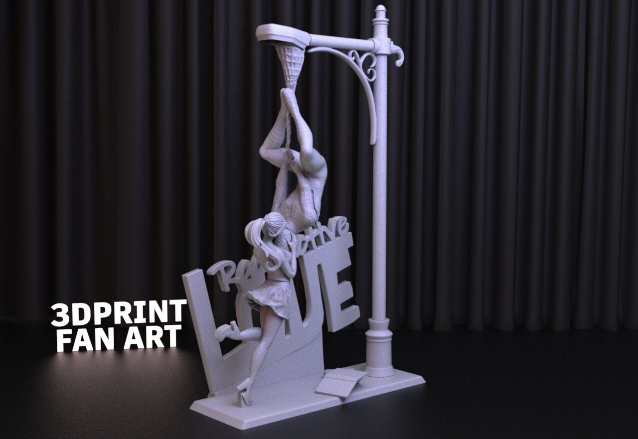 Spiderman & MJ Statue 3D Print STL File (digital Download) - Etsy