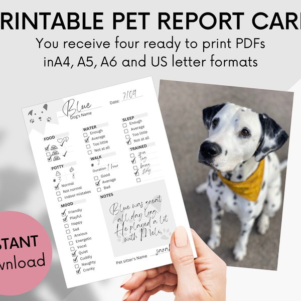 Dog Boarding Printables Etsy