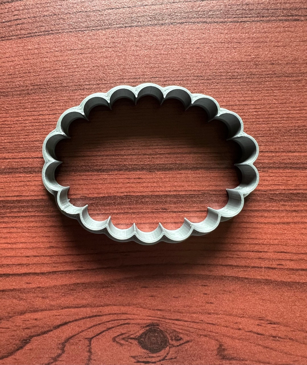 Scalloped Edged Oval Cookie Cutter Fondant Cutter Clay Cutter Etsy