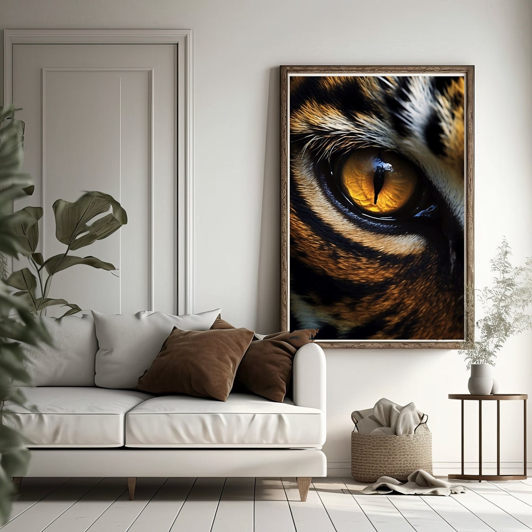 Tiger Eye Wall Art Animal Eye Art Digital Print Etsy