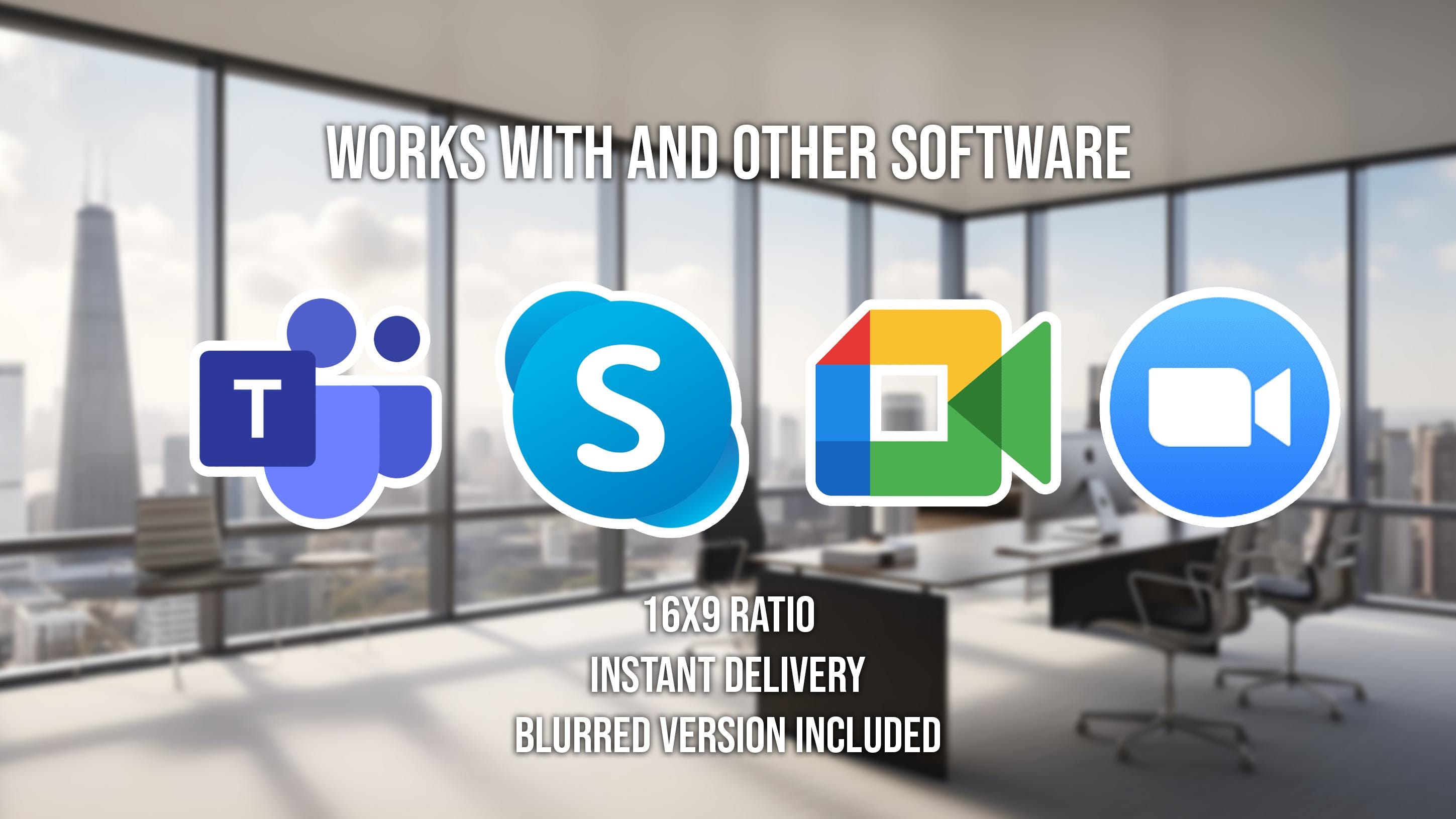 Virtual Background Chicago Skyline V1 - Etsy