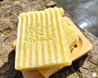 Natural Tallow Soap Bar for Sensitive Skin, Hydrating Soap, 100% Grass-Fed Tallow, Orange & Vanilla