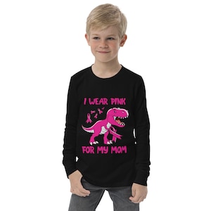 I Wear Pink for My Mom - Youth long sleeve tee