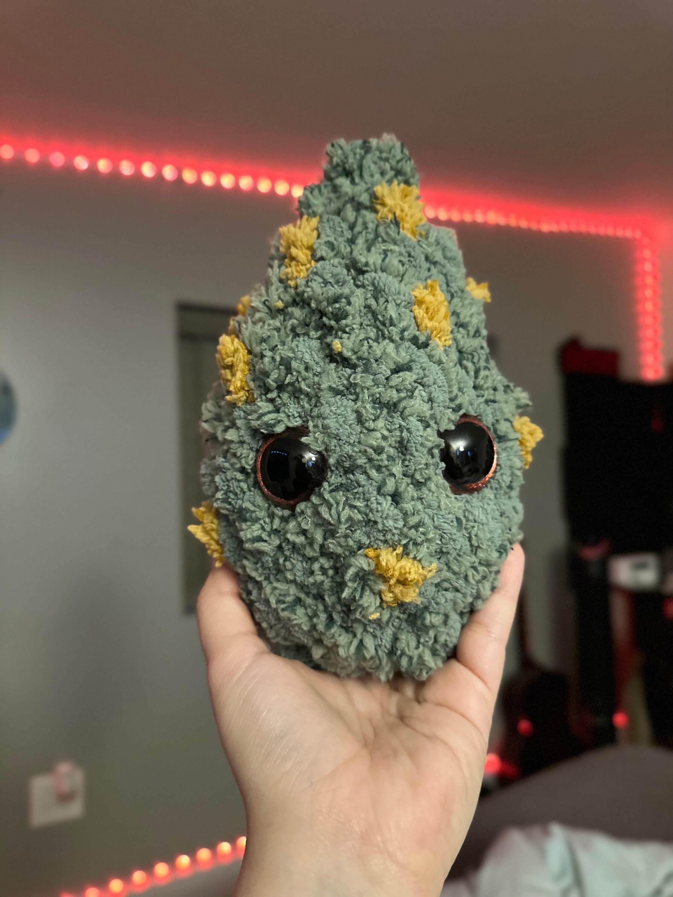 Weed Nugget Plushie , Crochet Plush, 420 Friends , Gift for Stoner , Stoner Accessories, Weed