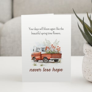 Printable Never Lose Hope Greeting Card Christian Encouragement Note Strength Prayer Digital Download Divorce/Accident/Miscarriage Ca image 6