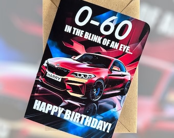 Personligt födelsedagskort för bil, födelsedagskort för BMW M2, födelsedagskort för bilälskare, present till bilvän, present till kollega, personligt födelsedagskort