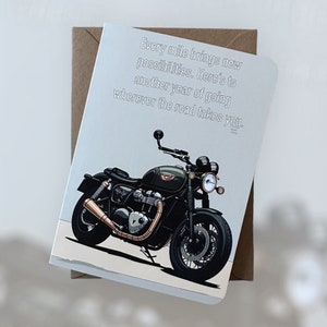 Carte d'anniversaire Triumph Bonneville Carte d'anniversaire moto Carte d'anniversaire motard Carte d'anniversaire moto Carte d'anniversaire motard Passionné