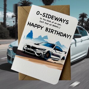 Gepersonaliseerde sportwagenverjaardagskaart Aangepaste kentekenplaat autoverjaardagskaart BMW M4 verjaardag autoliefhebber verjaardagskaart cadeau voor autoliefhebber