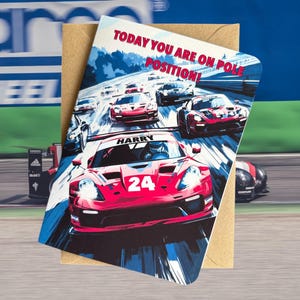 Racing Car Birthday Card GT3 Racing Car Birthday Card Personalized Birthday Card Car Lover Birthday Card Gift for Car Lover