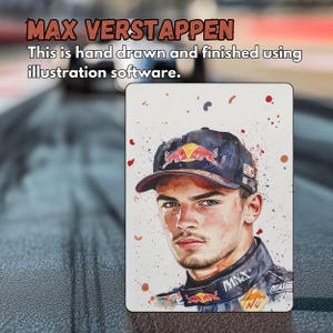 Formel 1 Geburtstagskarte Max Verstappen Geburtstagskarte Formel 1 Fan Geburtstagskarte F1-Enthusiast Geburtstagskarte Max Verstappen Portrait