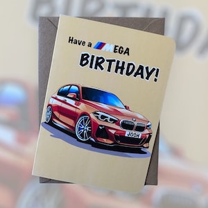 Personalisierte BMW Geburtstagskarte Auto-Enthusiasten Geburtstagskarte Personalisierte Geschenk Auto Geburtstagskarte Auto-Liebhaber Geburtstagskarte Geschenk für Auto-Liebhaber