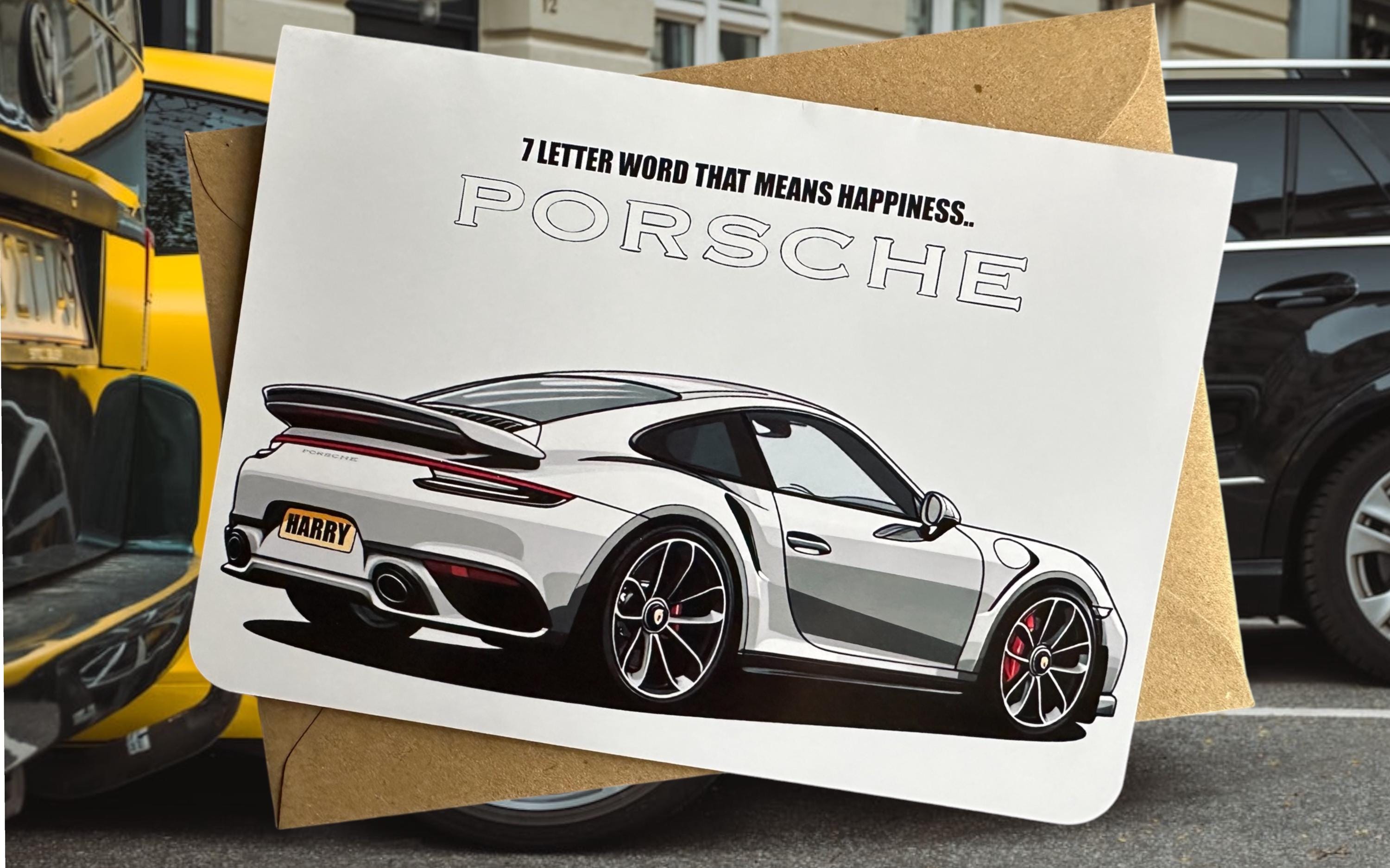 Personalised Sports Car Birthday Card Customised Supercar Birthday Card Car Lover Birthday Card Gift for Friend Gift for Boyfriend Car Mad