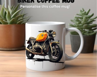 Gepersonaliseerde koffiemok Biker koffiemok motorfiets koffiemok motorliefhebber koffiemok cadeau voor motorliefhebber Gepersonaliseerd cadeau