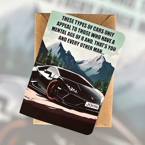 Personalisierte Lamborghini Huracan Geburtstagskarte Lamborghini Geburtstagskarte Supercar Geburtstagskarte Geschenk für Auto-Liebhaber Personalisiertes Geschenk Lambo