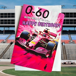Formula One Personalised Birthday Card Customised F1 Birthday Card Formula One Enthusiast Gift for Friend Gift for Son Race Car F1 Lover