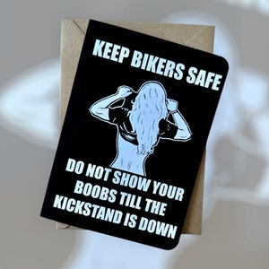 Tarjeta de cumpleaños divertida y grosera para motociclistas Mantenga a los motociclistas a salvo Tarjeta de cumpleaños divertida Tarjeta de cumpleaños de motocicleta Tarjeta de cumpleaños de motociclista Tarjeta de cumpleaños para motociclistas