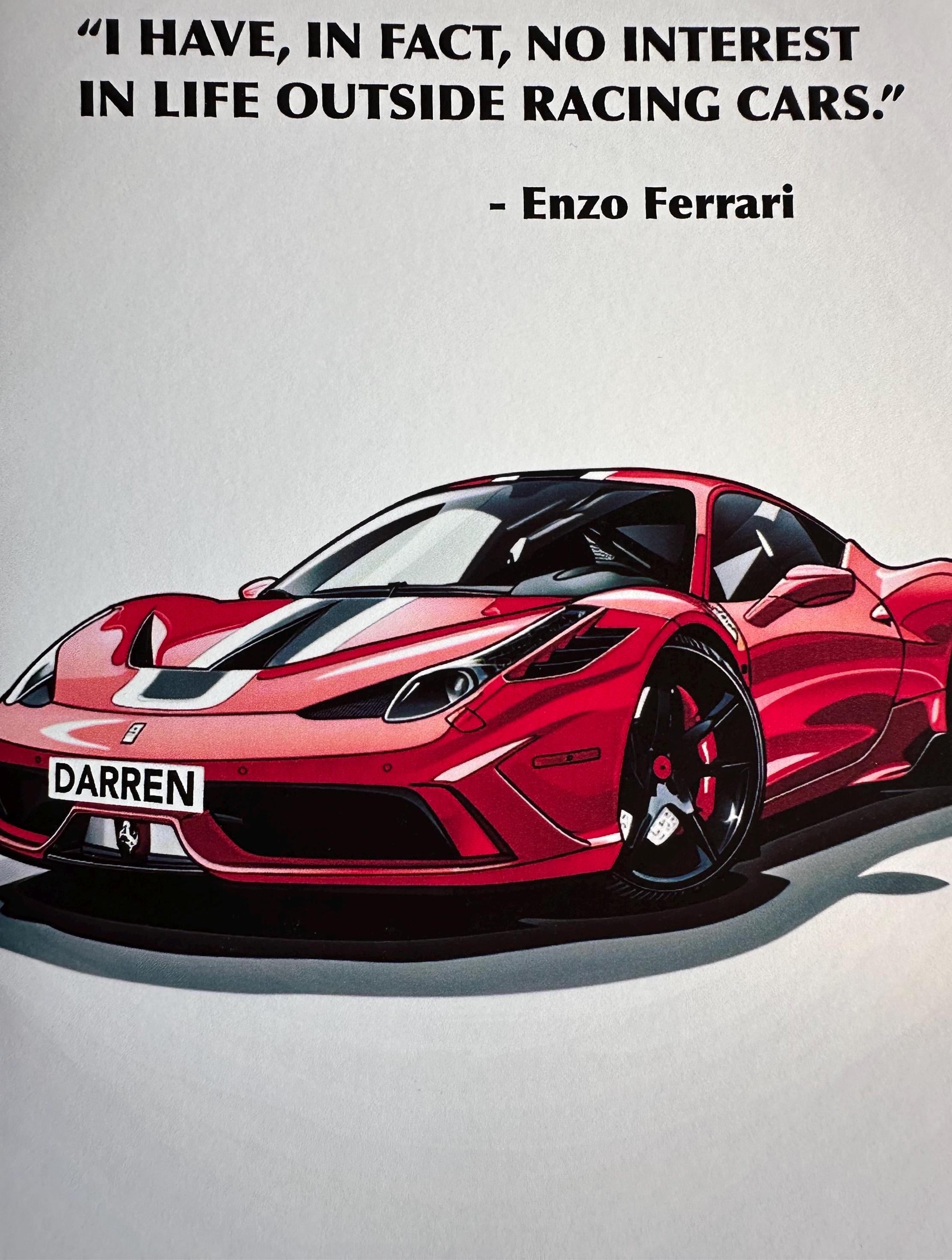 Supercar Personalised Registration Birthday Card Ferrari Birthday Card  Customised Birthday Card Car Lover Birthday Card Ferrari 458 Speciale - Etsy, image size:2226x2946