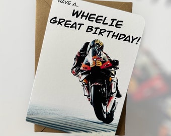 パーソナライズされたヴァレンティーノ・ロッシの誕生日カード：バイク
