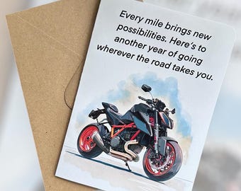 Tarjeta de cumpleaños de motociclista Tarjeta de cumpleaños de motocicleta Tarjeta de cumpleaños de motociclista Tarjeta de cumpleaños para amantes de las motocicletas Tarjeta de cumpleaños de motocicleta deportiva