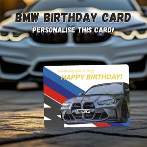 G80 BMW M3 Wettbewerb Geburtstagskarte G80 BMW M3 Geburtstagskarte BMW Geburtstagskarte Auto Geburtstagskarte personalisiert
