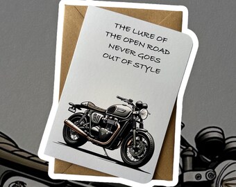 Felicitas Geburtstagskarte Offroad-Scrambler – Einzigartige Motorrad-Karte Für Biker, Mit Umschlag, 10,5x14,8 Cm