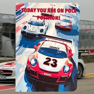 Verjaardagskaart racewagen GT3 Racing Cars-verjaardagskaart Gepersonaliseerde verjaardagskaart Porsche GT3-verjaardagskaart Cadeau voor autoliefhebber