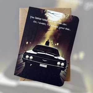 Supernatural Personalised Birthday Card Supernatural Show Birthday Card 1967 Impala Birthday Card Supernatural Dean Winchester Quote