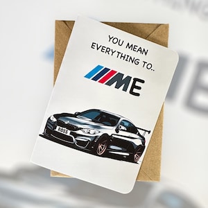 Biglietto di auguri di compleanno personalizzato BMW M4 Biglietto di auguri di compleanno BMW M4 Biglietto di auguri di anniversario BMW Regalo personalizzato per gli amanti delle auto Biglietto di auguri di anniversario