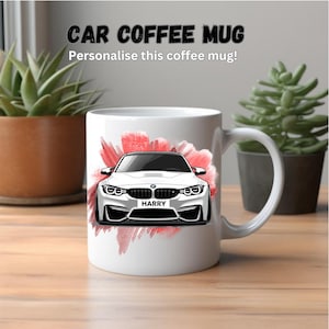 Gepersonaliseerde grappige koffiemok auto koffiemok BMW M3 koffiemok autoliefhebber koffiemok cadeau voor autoliefhebber Gepersonaliseerd cadeau voor hem