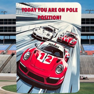 Verjaardagskaart racewagen GT3 Racing Cars-verjaardagskaart Gepersonaliseerde verjaardagskaart Porsche GT3-verjaardagskaart Cadeau voor autoliefhebber