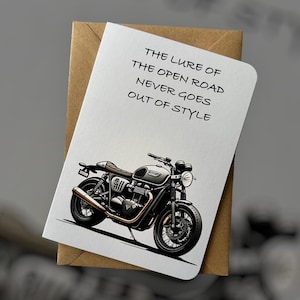 Triumph Bonneville verjaardagskaart motor verjaardagskaart motorfiets liefhebber verjaardagskaart motorrijder verjaardagskaart het kunstaas van de open weg
