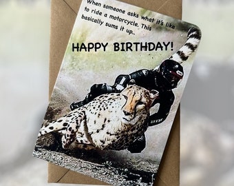 Funny Biker Birthday Card Motorcyclist Enthusiast Birthday Card Motorbike Birthday Card Gift For Biker Motorcycle Lover Birthday Card