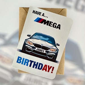 BMW M3 gepersonaliseerde kentekenplaat verjaardagskaart Aangepaste BMW verjaardagskaart M3 verjaardagskaart Auto gekke verjaardagskaart BMW M3