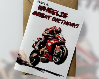 Motorcyclist Enthusiast Birthday Card Motorbike Birthday Card Biker Birthday Card Motorcycle Birthday Card Birthday Card Gift For Biker