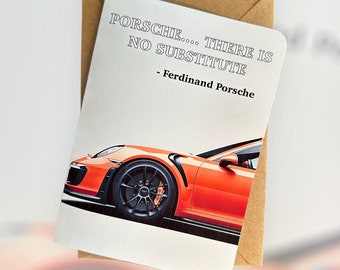 Sports Car Birthday Card Porsche Birthday Card Porsche Iconic Quote Race Car Birthday Card Car Lover Birthday Card Gift For Car Lover