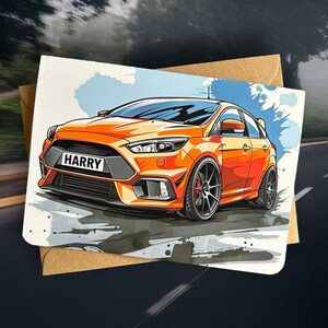 Cartão de aniversário personalizado para carros esportivos Cartão de aniversário para amantes de carros Cartão de aniversário personalizado Presente para amigo louco por carros Presente para cabeça de gasolina Arte em carros