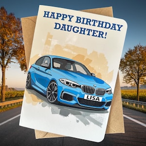 Personalised Registration Plate Birthday Card Gift Ideas for Car Lovers Customised Car Birthday Card Car Lover Birthday Card Happy Birthday