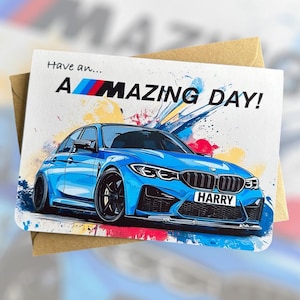 Personalisierte Sportwagen Geburtstagskarte Kundenspezifische Supercar Geburtstagskarte Auto-Liebhaber Geburtstagskarte Geschenk für Freund Geschenk für Freund Car Mad