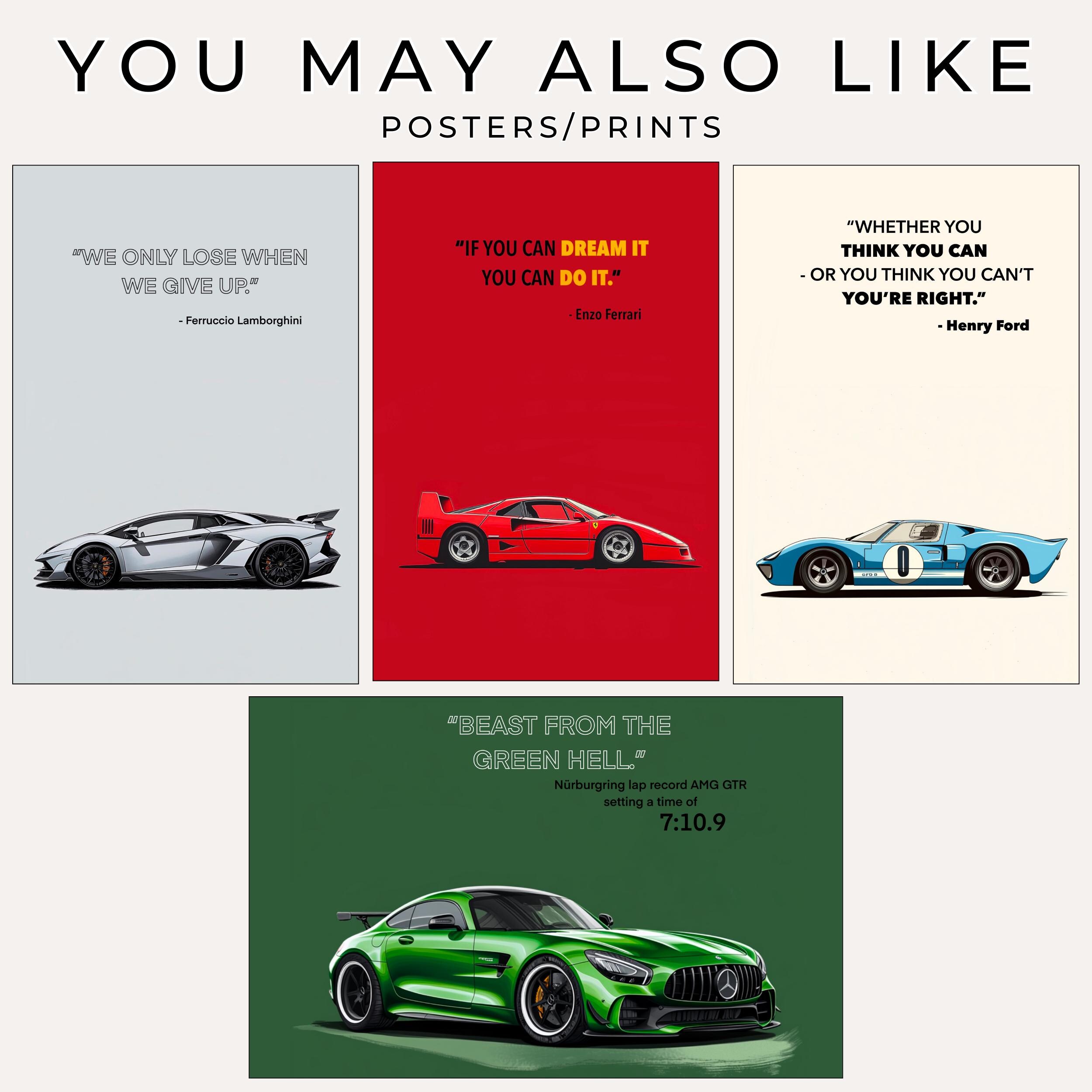 Biglietto Auguri 40° Compleanno Uomo - Design Auto Sportiva Vintage - Fatto A Mano In Inghilterra - Con Busta - 4