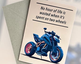 Tarjeta de cumpleaños de motociclista Tarjeta de cumpleaños de motocicleta Tarjeta de cumpleaños de motociclista divertida Tarjeta de cumpleaños para amantes de las motocicletas Tarjeta de cumpleaños de moto deportiva