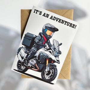 Biker Geburtstagskarte Motorrad Geburtstagskarte Abenteurer Geburtstagskarte Motorrad Digitaler Download Geschenk für Biker BMW GS1250 Motorrad