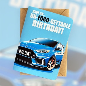 Personalised Focus ST Birthday Card Car Enthusiast Birthday Card Ford Birthday Card Focus ST Personalised Gift Birthday Card Ford