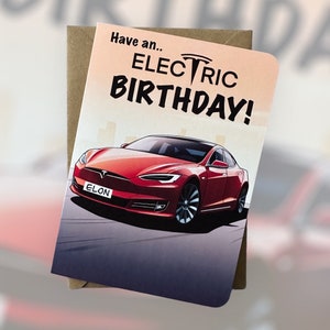 Gepersonaliseerde verjaardagskaart autoregistratie Gepersonaliseerde autonummerplaat verjaardagskaart Autoverjaardagskaart Tesla Car Lover-verjaardagskaart
