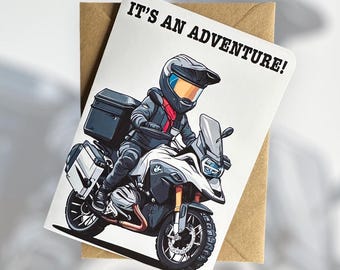 Biker Birthday Card Motorbike Birthday Card Adventurer Birthday Card Motorcycle Enthusiast Birthday Card Gift For Biker BMW GS1250 Motorbike