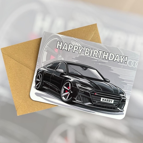 Biglietto Auguri 60° Compleanno Uomo – Design Auto Sportiva Vintage, Prodotto In Inghilterra Su Carta FSC, Con Busta