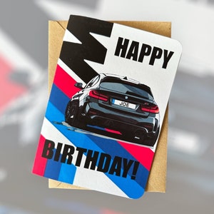 Carte d'anniversaire personnalisée G80 pour BMW M3 Touring Carte d'anniversaire de voiture Carte d'anniversaire BMW Carte d'anniversaire M3 Carte d'anniversaire pour amoureux des voitures